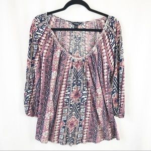*2/$20* Lucky Brand Boho Style Blouse, size M